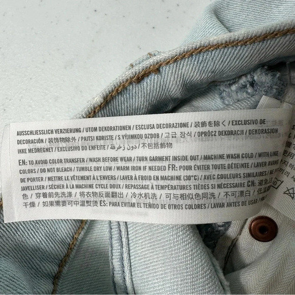 Abercrombie & Fitch Curve Love Ultra High Rise 90s Slim Straight Jean 35 Light - Picture 7 of 10